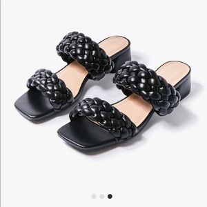 Faux Leather Braided Heels!